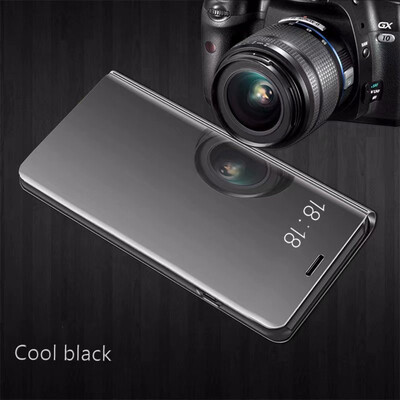 

Iphone 66 Plus Luxury Slim Mirror Flip Shell Stand Leather Smart Clear View Window Cover Phone Case