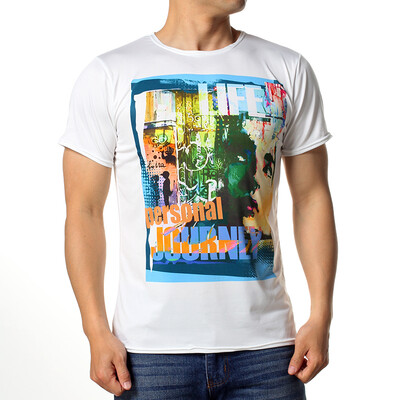 

Mens Casual Letter Printed Short Sleeve Pullover O-neck T-Shirt