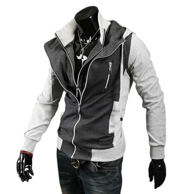 

CT&HF Men Leisure Fashion Jacket Korea Sports Style Long-Sleeved Coat Winter Handsome Thickening Splicing Contracted Fleece