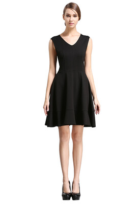 

Womens Sleeveless V-Neck Dress