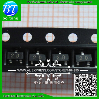 

200PCS/LOT SMD transistor MMBTA92 2D 0.2A/300V PNP SOT23