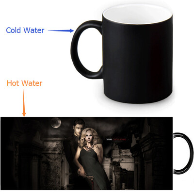 

Оригинальные 350 мл / 12 унций Heat Reveal Mug Color Change Чашка кофе Чувствительные морфинг-кружки Волшебная чашка для чайных чашек