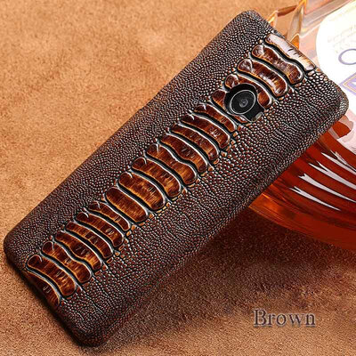 

Genuine Leather Phone Case For Xiaomi Mi Note 2 Case Ostrich Foot Texture Back Cover For Redmi 4 4X 5 5A Case