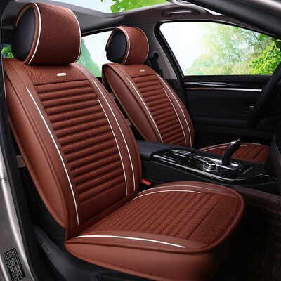 

Xinjian five-seat universal leather cotton&linen health car seat cushion all-inclusive car seat cover cushion Xuanyi Sagitar XJ09 standard Cayenne orange