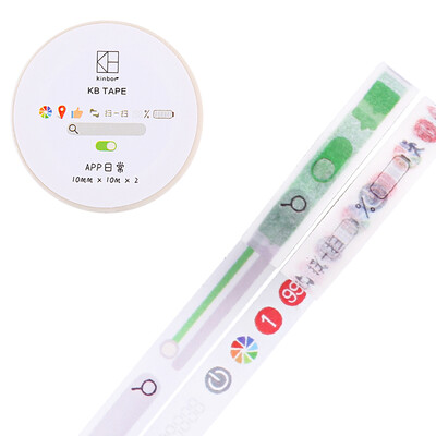 

Kinbor 3 roll hand book&paper tape 151010mm5m hand book sticker pixel lace DTB64202