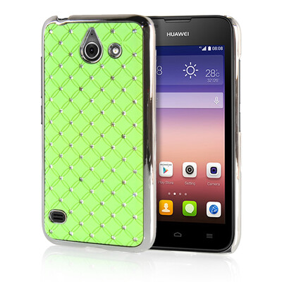 

MOONCASE Hard Chrome Plated Star Bling Back Case Cover for Huawei Ascend Y550 Green