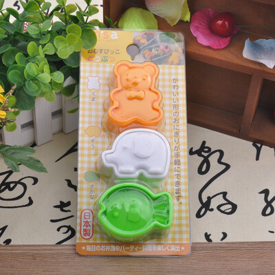 

Thousands of Seiko elephants small fish bear animal rice balls DIY mold kitchen tools creative lunch 3 loaded