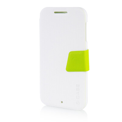 

MOONCASE Leather Side Flip Pouch Stand Ultra Slim Shell Back ЧЕХОЛ ДЛЯ HTC Desire D510 White