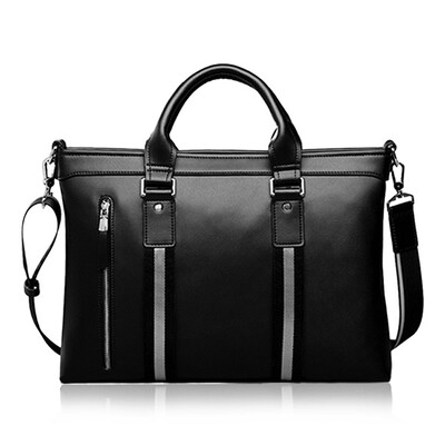 

P.kuone® марка мужчины портфель подлинные сумки кожа бизнес кожаная сумка для ноутбука портфель плечо мужские посланник Сумки, портфель кожанный мужской
