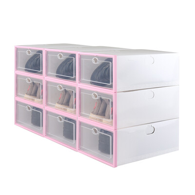 

Transparent shoe box plastic shoe storage box thick clamshell dust-proof shoe cabinet storage cabinet finishing cabinet arist