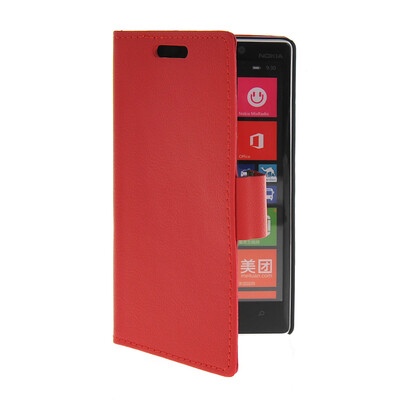 

MOONCASE Slim Leather Side Flip Wallet Card Slot Pouch Stand Shell Back ЧЕХОЛ ДЛЯ Nokia Lumia 930 Red