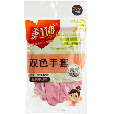 

Beautiful&elegant two - color gloves large one double - mounted clean gloves household gloves HC047822