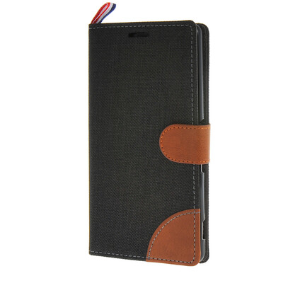 

MOONCASE Denim Style Flip Wallet Card Pouch Bracket Back чехол для Cover Sony Xperia Z4 чёрный