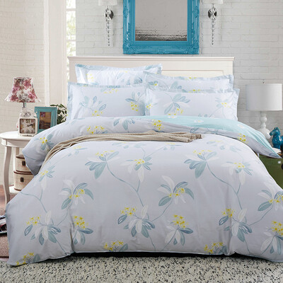 

Sheng Wei suite home textiles cotton printing four sets of cotton bedding bed sheets quilt gardenia open 15 18 m bed universal 200 230cm