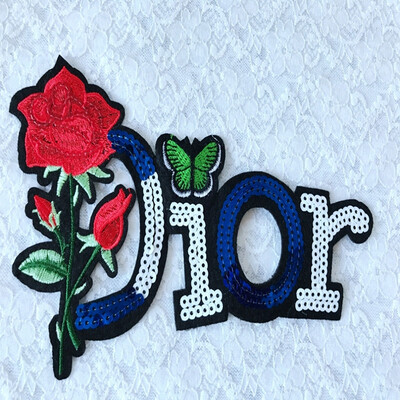 

trim letter log patches multicolored embroidery lace applique DIY accessory