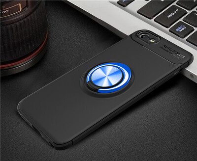 

Iphone 55S Luxury Metal Ring Magnetic Bracket Shockproof Cooling TPU Phone Case