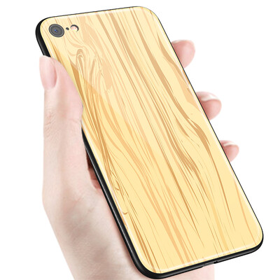 

Feichuang Apple 8 мобильный телефон чехол iPhone7 / 8 защитная крышка iphone дерево зерно стеклянная раковина мелкой сосны