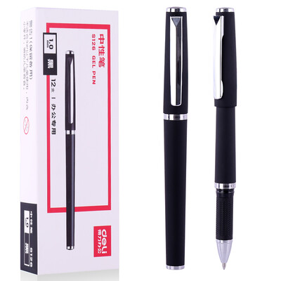 

Deli deli office 10mm gel pen signature pen bullet pen black 12 S126