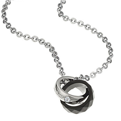 

High Quality Couples Necklace Pendant For Men Women Cubic Zirconia 316l Stainless Steel Fashion Jewelry Friendship Gift OGX557