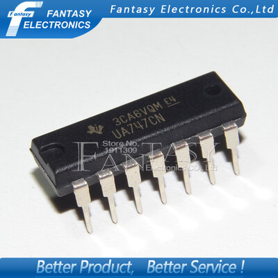 

5PCS UA747CN DIP14 UA747 DIP new and original IC free shipping