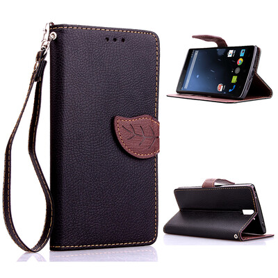 

MOONCASE [Leaves Magnetic] Flip PU Leather Wallet Card Pouch Bracket Stand Back Case Cover for OnePlus one