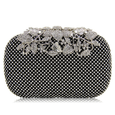 

Milisente Silver Clutch Rhinestone Bag Women Bags Lady Wedding Clutches Party Purse