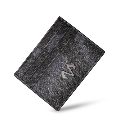 

Babama Document Package Fashion Camouflage Package Men And Women Multi-Card Large Capacity Thin Card Package Small Men Bag Black