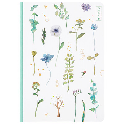 

Kinbor 120 sheets of B6 grid hand book hand book notepad square lattice stationery notebook flower path - gift DTB40037