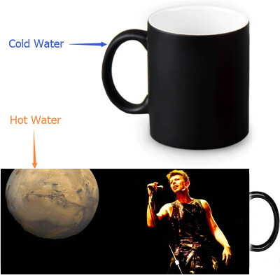 

David Bowie 350ml12oz Heat Reveal Mug Color Change Coffee Cup Sensitive Morphing Mugs Magic Mug Milk Tea Cups