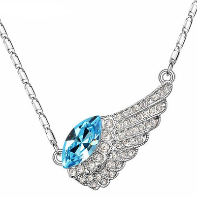 

Crystal from Austrian Angel Fairy Wings Pendant Necklace Best Gift For Friend Fashion Jewelry for women 5420