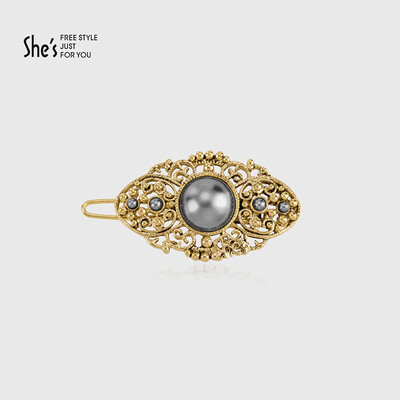 

She&39s Hair Accessories Sideband Vintage Retro Faux Pearl Liu Hairpin M0 Grey