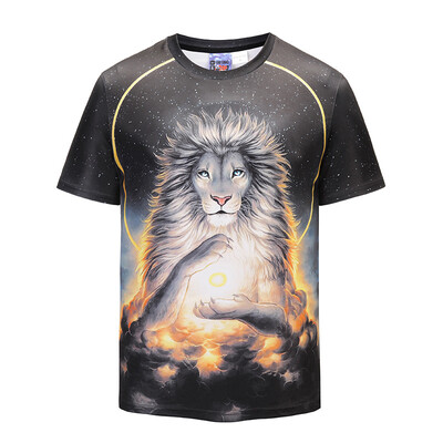 

2018 Summer New Style Mens Fashion Slim Short Sleeve 3D Print T-Shirt Sports Fitness Casual Top