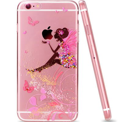 

Pizza Apple iPhone6s Plus 6PLUS mobile phone shell painted cartoon anti-throwing shell diamond fairy 55 inches