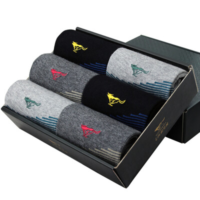 

SEPTWOLVES 90826 Mens Cotton Absorb Sweat Breathable Business Leisure Socks Free Size 6pcs