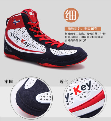 

Professional Training Custom Leather Boxing Shoes Chinese Mens Sambo Wrestling Fighting Shoes Mexico