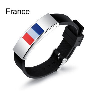 

National Flag Bracelets Bangles Portugal Russia England Australia Belgium Spain France Germany Brazil Fashion
