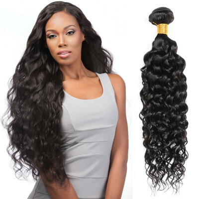 

Candace Brazilian Virgin Human Hair Water Wave 4 Bundles Natural Wave Hair Extensions No Tangle No Shedding