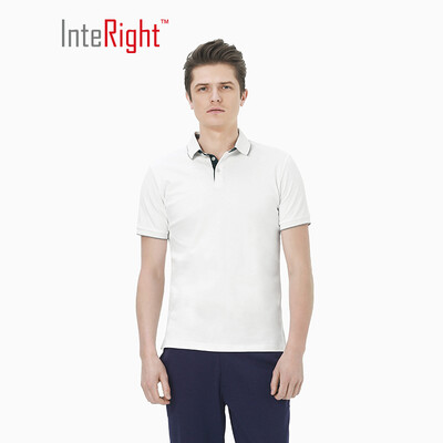 

INTERIGHT Male 50 Water Soft Cotton Polo Shirt White  Code