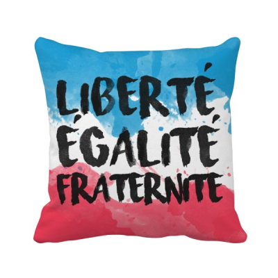 

Liberte Egalite Fraternite France Mark Flag Square Throw Pillow Insert Cushion Cover Home Sofa Decor Gift