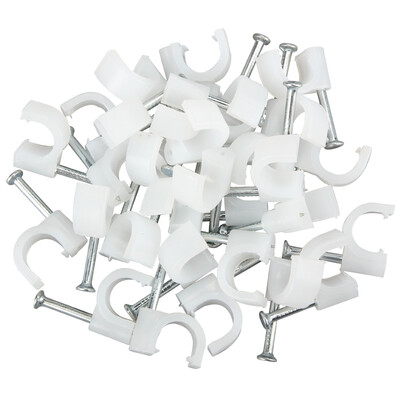 

Jimmy Home JM-G260108 line buckle round steel nail line card line network cable card wall nail solid line card per bag 30 12 bags 8mm