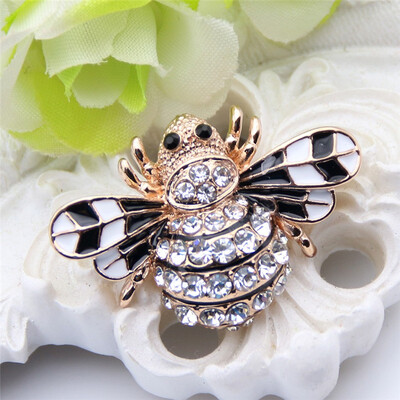 

Высококачественные пчелиные бобы Эмаль Esmalte Broches Pin Золото Цвет Шампанское Rhinestone Hijab Пины juego de tronos Хэллоуин р