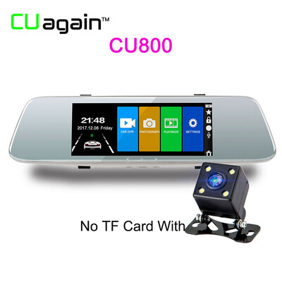 

CU800 7" Car Camera Night Vision DVR FHD 1080P Dash Cam Recorder Dual Lens Driving Detect Parking Car Mirror Recorder