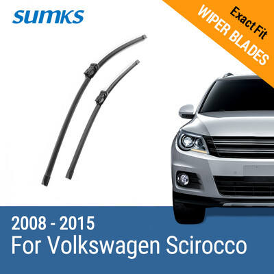 

SUMKS Wiper Blades for Volkswagen Scirocco 24"&19" Fit Push Button Arms 2008 2009 2010 2011 2012 2013 2014 2015