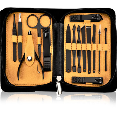 

For the nail scissors set yellow lining black accessories 15 sets of gifts to send family to send friends gifts German quality
