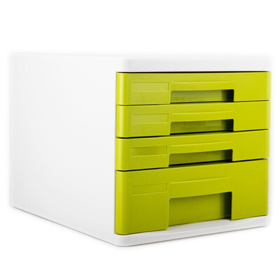 

Effective (deli) 9761 fashion color office four file cabinet / information storage cabinet blue