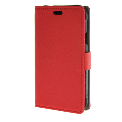 

MOONCASE Лич кожи Кожа Флип кошелек Слот для карты отойти чехол для Samsung Galaxy Xcover 3 G388F Красного