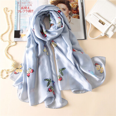 

Guttavalli Women Fashion Long Animal Shawl Vintage Summer Female Loyal Butterfly Scarf Bohemia Silk Scarves