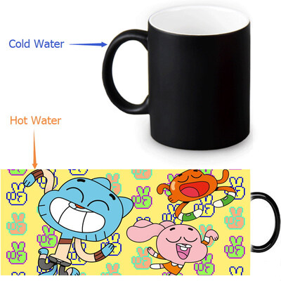 

The Amazing World of Gumball 350ml/12oz Heat Reveal Mug Color Change Coffee Cup Sensitive Morphing Mugs Magic Mug Milk Tea Cups