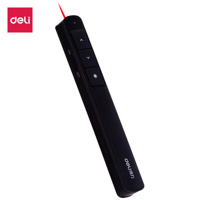 

Deli deli red light 100m laser projection pen PPT flip pen wireless demonstrator black 2808P