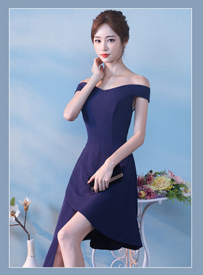 Off Shoulder Strapless Fit Chiffon Above-Knee Cocktail Dress